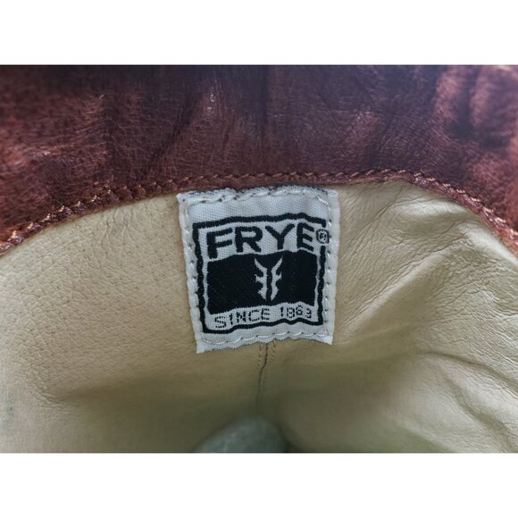 Frye Anna Women’s Mid Pull On Boots Brown Leather Size 8M - Picture 12 of 14